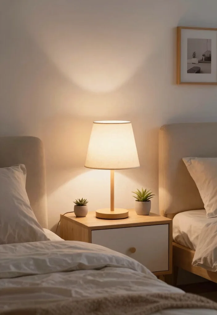 16 Aesthetic Table Lamp Ideas That Glow Beautifully at Night - 16. Soft Glow Nightstand Lamps 1