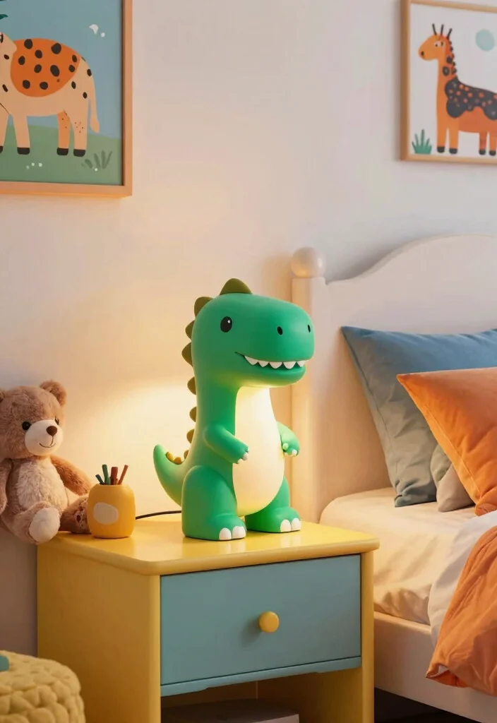 16 Aesthetic Table Lamp Ideas That Glow Beautifully at Night - 9. Quirky Novelty Lamps 1