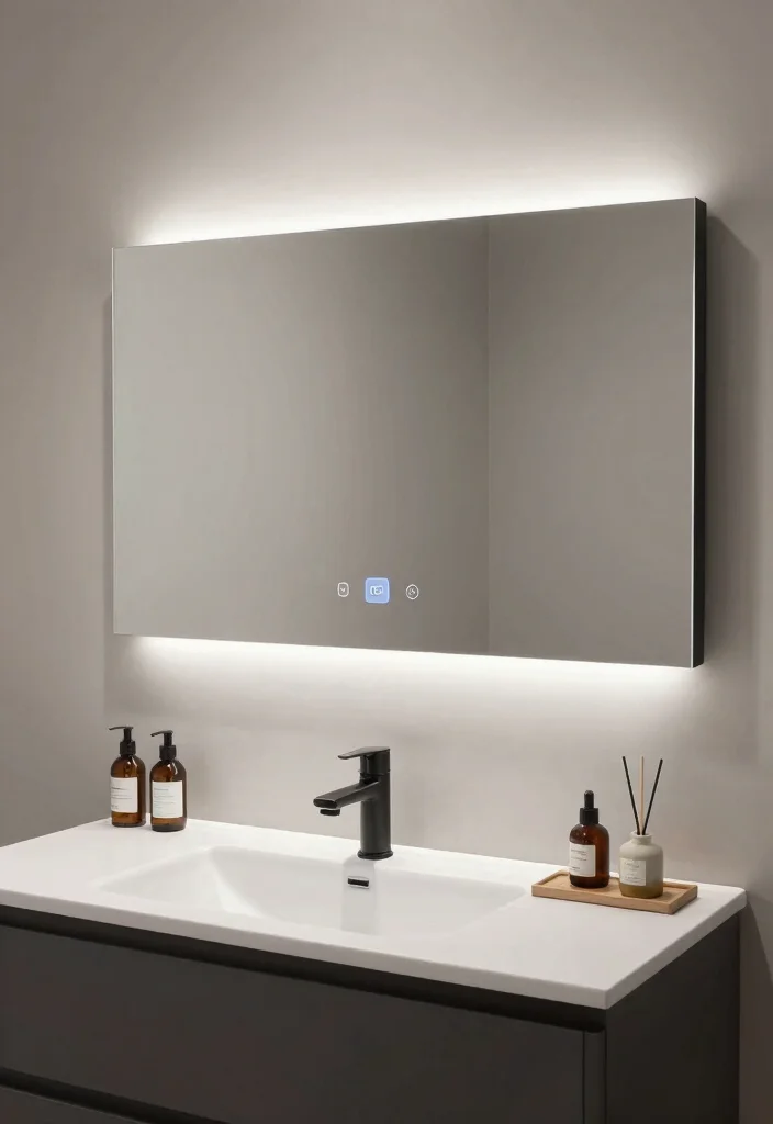 16 Bathroom Vanity Mirrors Double Sink Ideas With Luxe Style - 13. Smart Mirrors for Modern Convenience 1