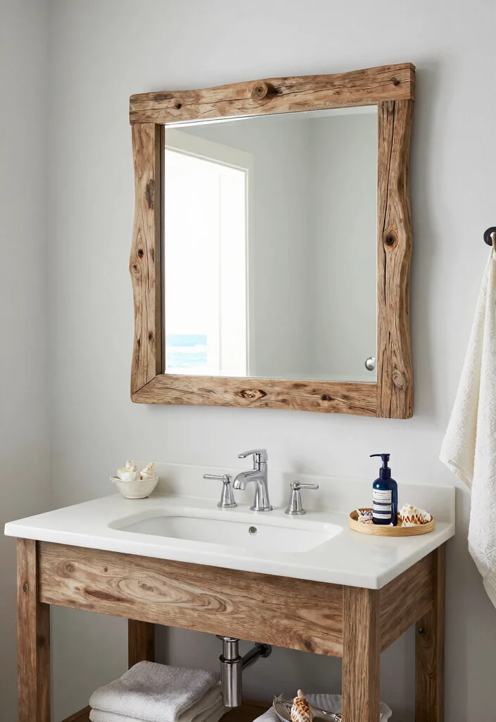 16 Bathroom Vanity Mirrors Double Sink Ideas With Luxe Style - 14. Coastal Style Mirrors for a Beachy Vibe 1