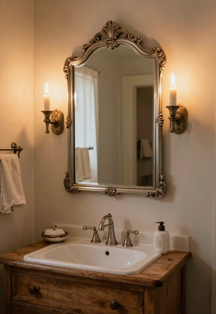 16 Bathroom Vanity Mirrors Double Sink Ideas With Luxe Style - 2. Vintage Inspired Mirrors for Timeless Elegance 1