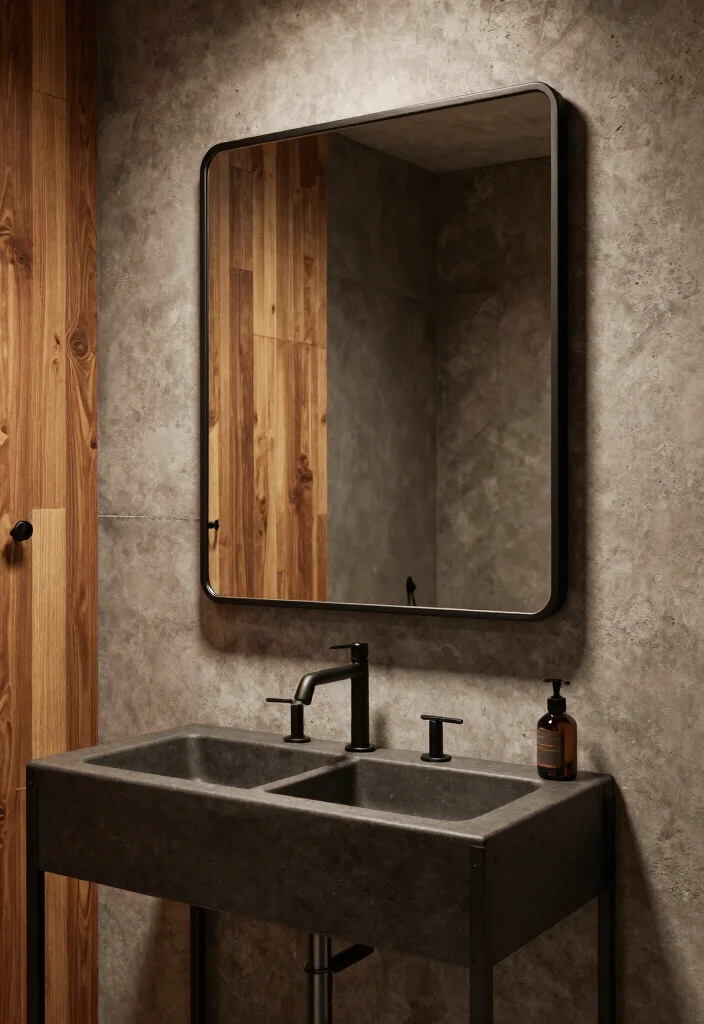 16 Bathroom Vanity Mirrors Double Sink Ideas With Luxe Style - 6. Industrial Style Mirrors with Metal Frames 1