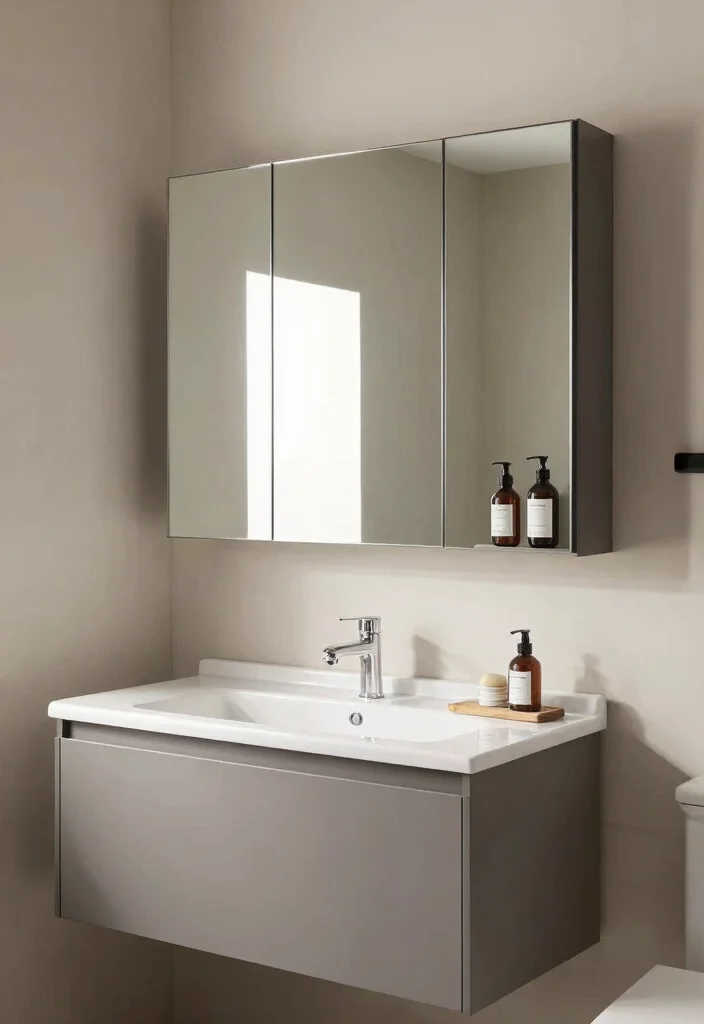 16 Bathroom Vanity Mirrors Double Sink Ideas With Luxe Style - 7. Mirrored Cabinets for Extra Storage 1