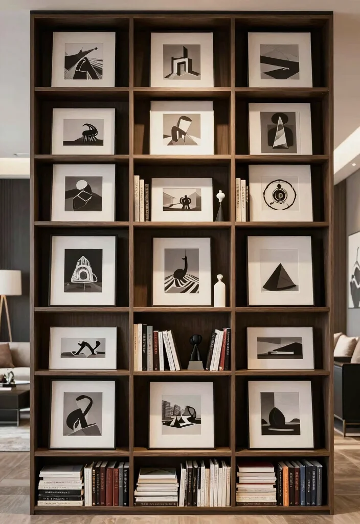16 Tall Bookshelf Styling Ideas That Look Designer Curated - 11. A Place for Art 1