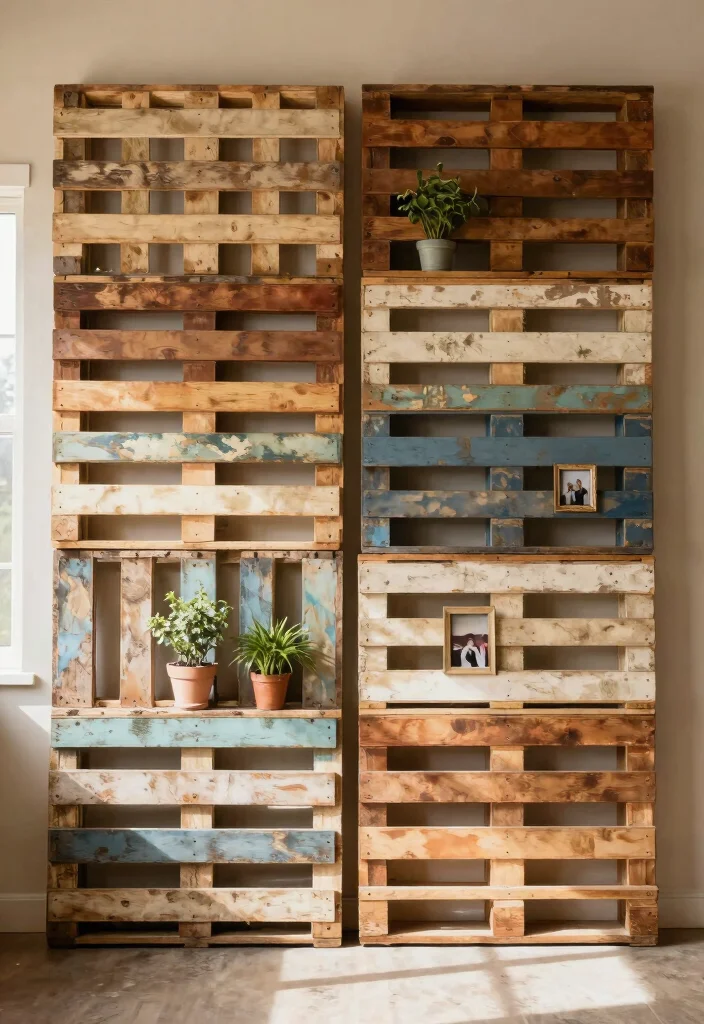 16 Wall Decor Crafts Ideas With Creative DIY Touch - 1. Rustic Pallet Art 1