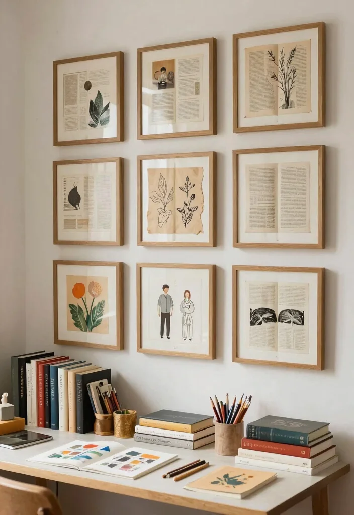 16 Wall Decor Crafts Ideas With Creative DIY Touch - 10. Upcycled Book Pages 1