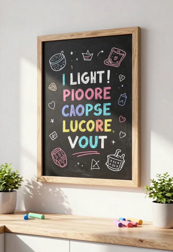 16 Wall Decor Crafts Ideas With Creative DIY Touch - 11. Chalkboard Wall Art 1
