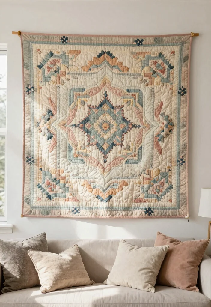 16 Wall Decor Crafts Ideas With Creative DIY Touch - 14. Quilted Wall Hangings 1