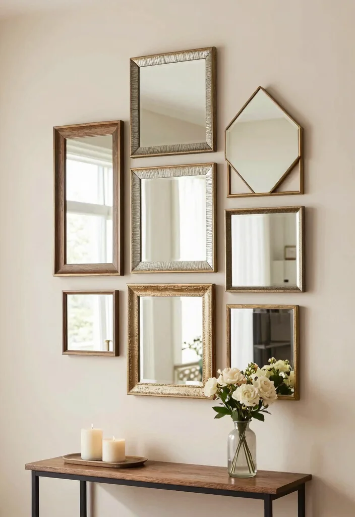 16 Wall Decor Crafts Ideas With Creative DIY Touch - 7. Repurposed Mirrors 1