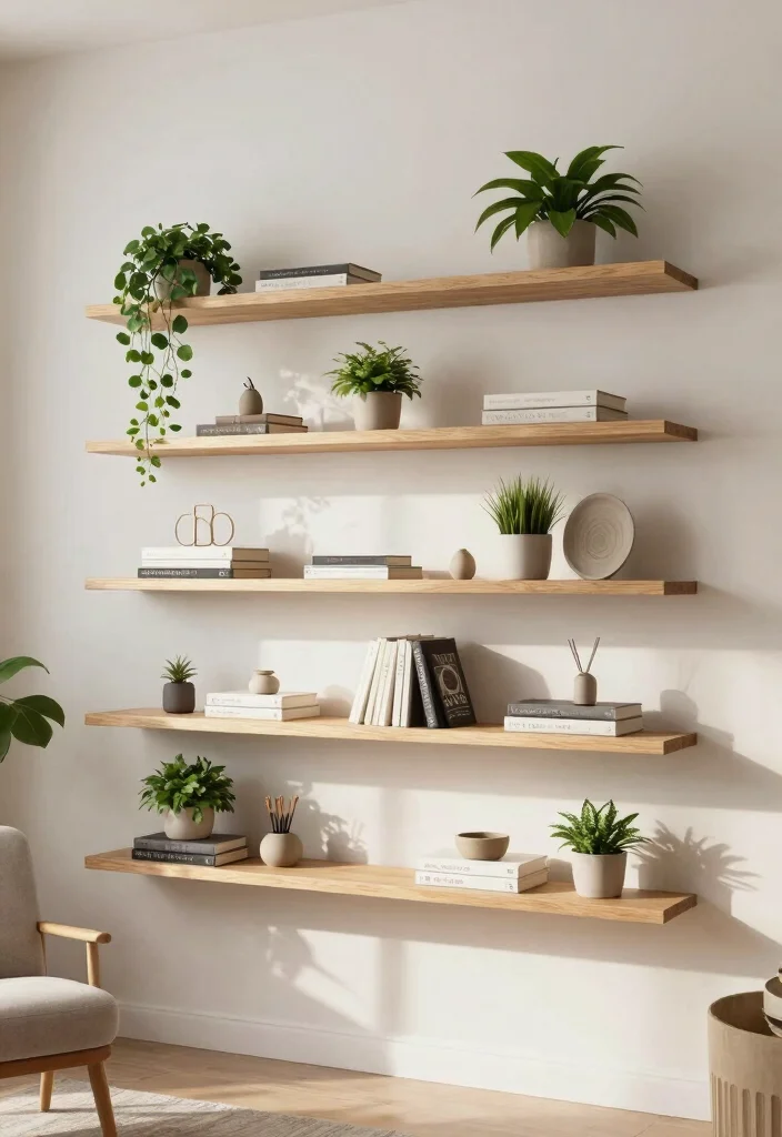 16 Wall Decor Crafts Ideas With Creative DIY Touch - 9. DIY Wall Shelves 1