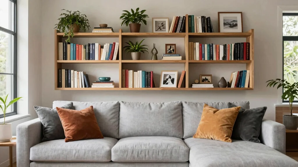 17 Bookshelf Above Couch Ideas That Elevate Your Living Room