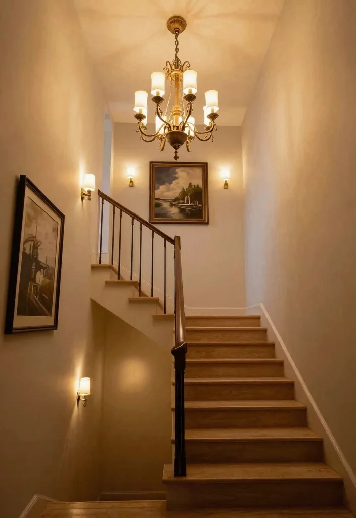 17 Staircase Chandelier Contemporary Ideas With Statement Glow - 11. Layered Lighting Concepts 1