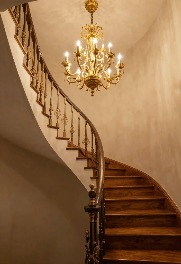 17 Staircase Chandelier Contemporary Ideas With Statement Glow - 13. Opulent Gold and Brass Chandeliers 1