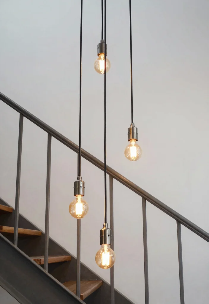 17 Staircase Chandelier Contemporary Ideas With Statement Glow - 3. Industrial Style Pendant Lights 1