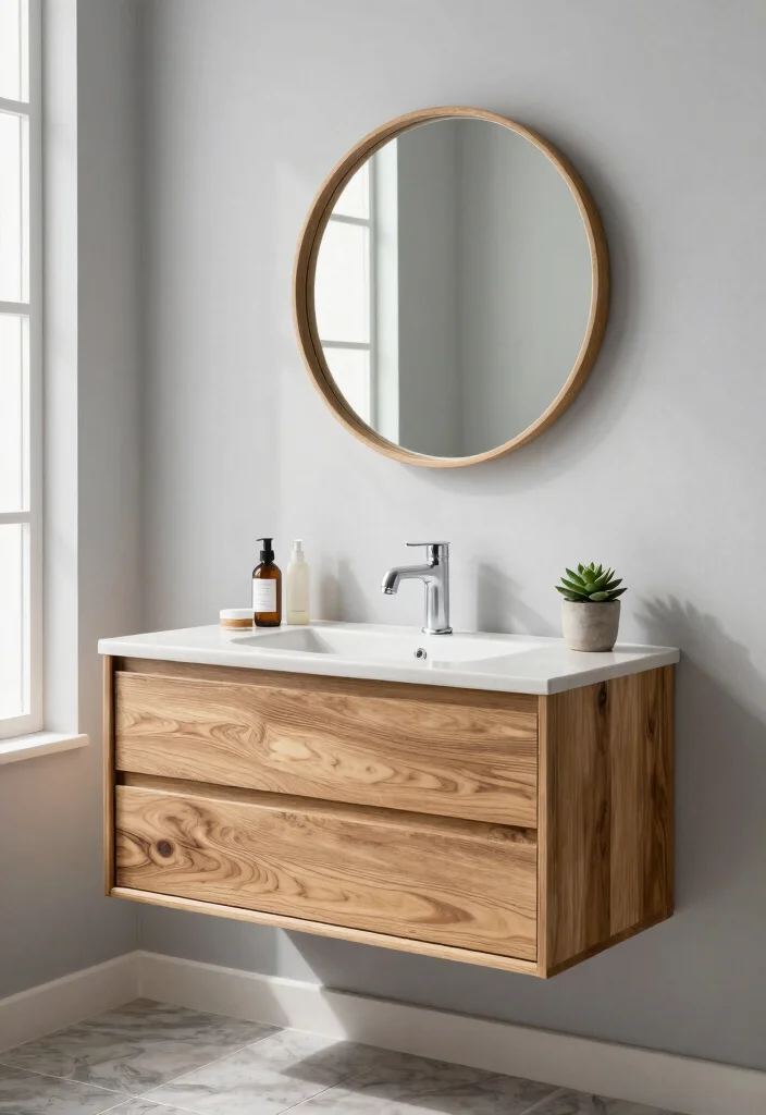 18 Bathroom Vanity and Mirror Ideas That Transform Your Space - 1. Eco-Friendly Floating Vanity 1