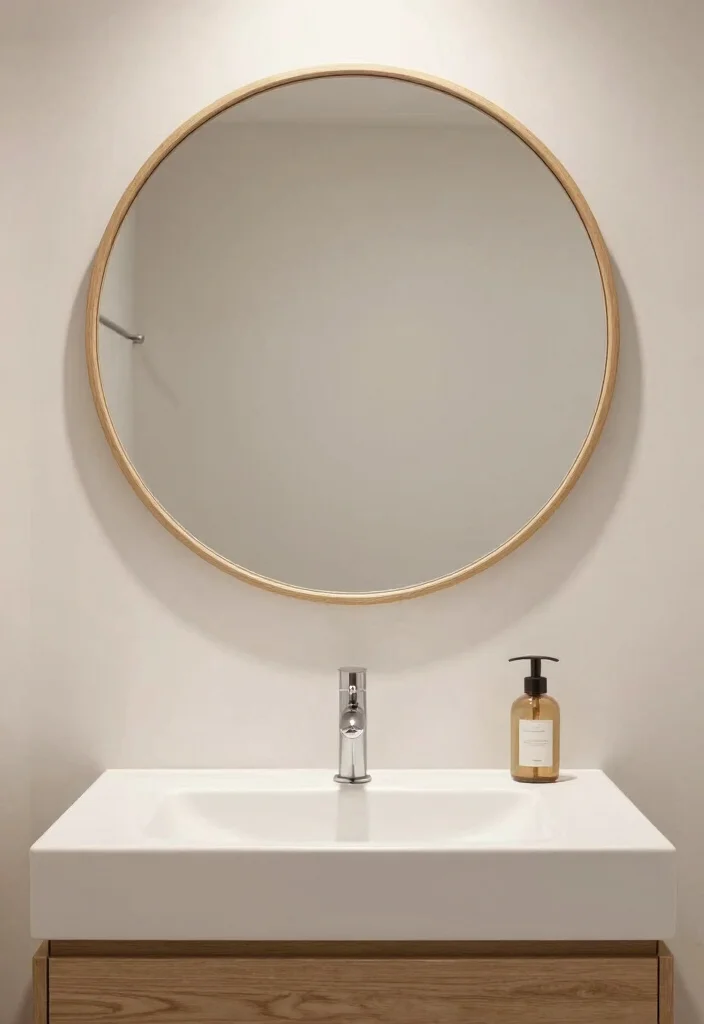 18 Bathroom Vanity and Mirror Ideas That Transform Your Space - 13. Circular Mirrors for a Stylish Statement 1