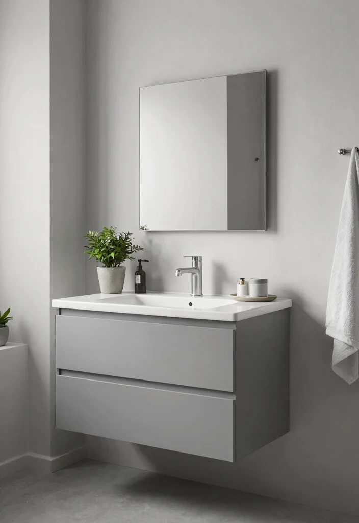 18 Bathroom Vanity and Mirror Ideas That Transform Your Space - 14. Monochromatic Magic 1