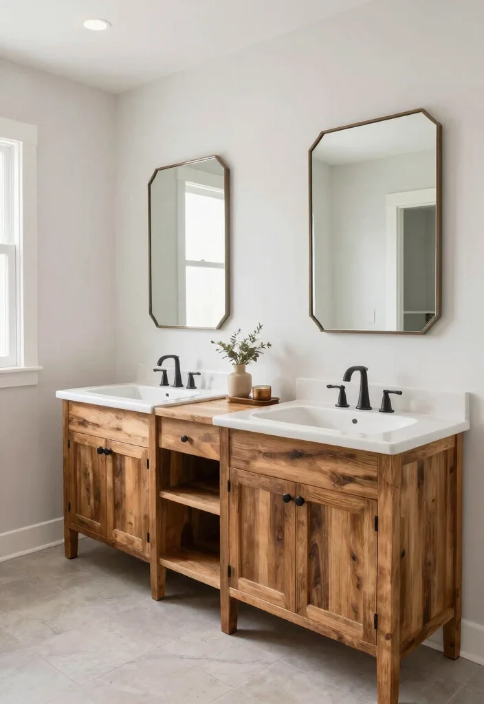 18 Bathroom Vanity and Mirror Ideas That Transform Your Space - 16. Dual Vanities for Shared Spaces 1