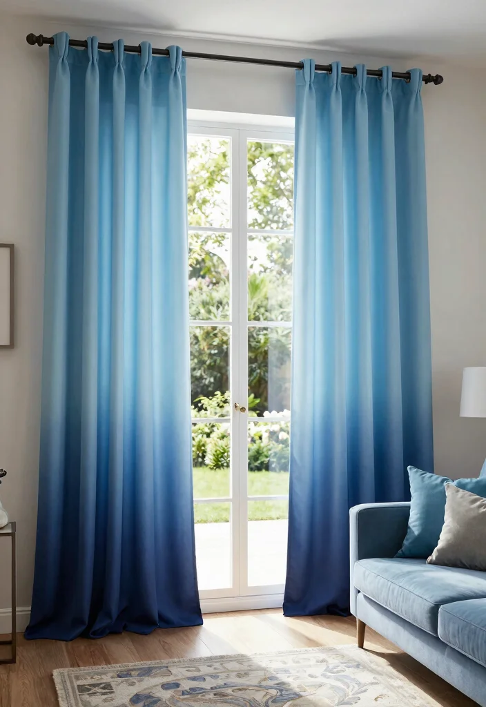 18 Floor Length Curtains Ideas That Add Instant Elegance - 10. Inspiring Ombre for Gradual Elegance 1