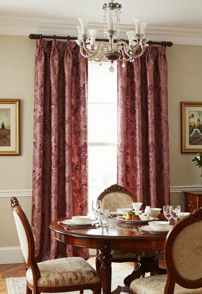 18 Floor Length Curtains Ideas That Add Instant Elegance - 12. Sophisticated Patterns for Timeless Appeal 1