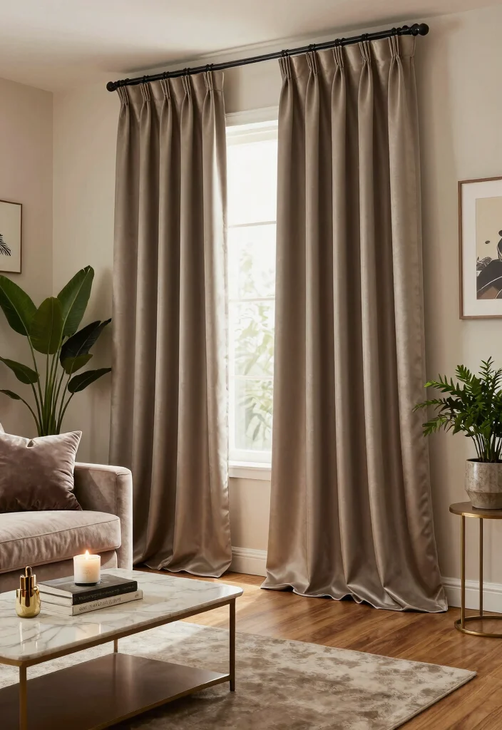 18 Floor Length Curtains Ideas That Add Instant Elegance - 8. Earthy Silk for a Touch of Luxury 1