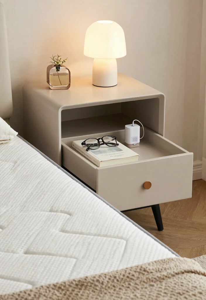 18 Nightstand Organization Ideas That Keep It Clutter Free - 4. Implement a Nightstand Caddy 1