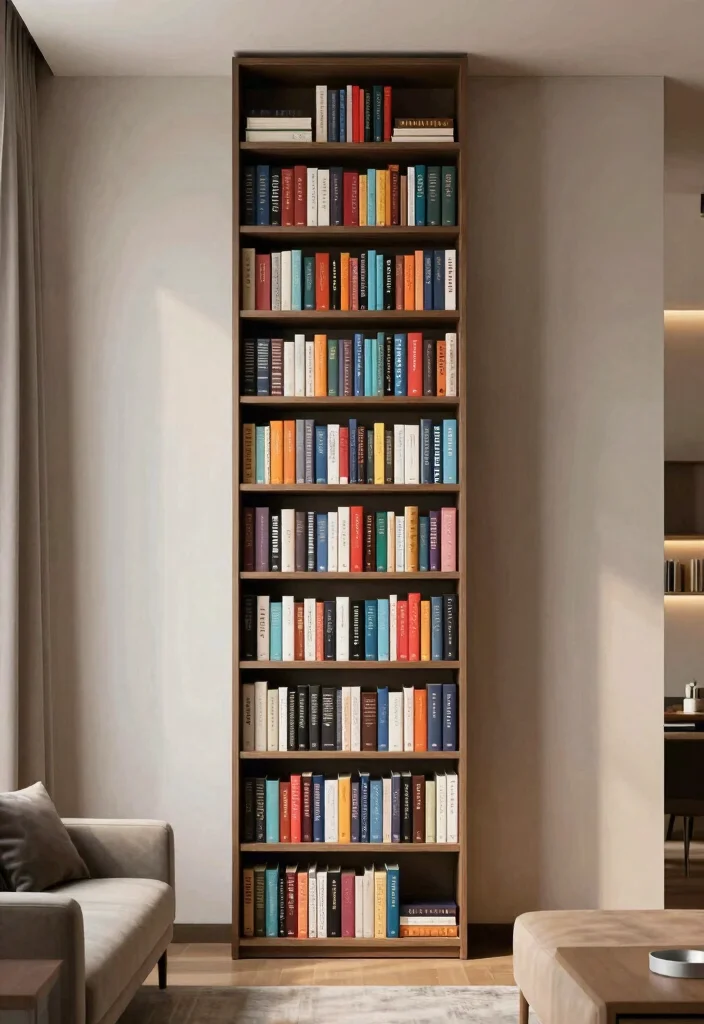 18 Small Bookshelf Ideas That Maximize Every Inch - 12. Vertical Bookshelves 1