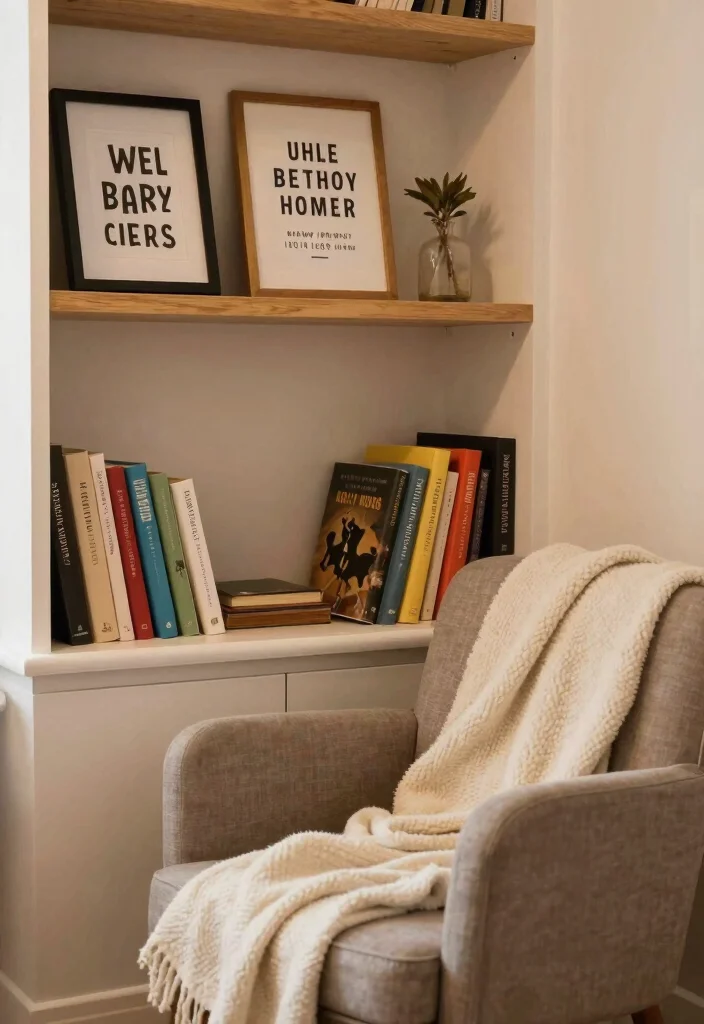 18 Small Bookshelf Ideas That Maximize Every Inch - 15. Inspirational Quote Shelf 1