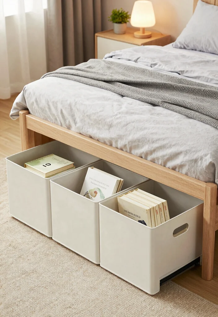 18 Small Bookshelf Ideas That Maximize Every Inch - 4. Under-Bed Book Storage 1