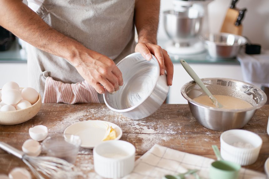 five step method to prevent cake sticking
