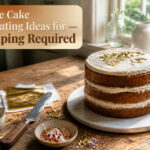 Various decorated cakes demonstrating simple cake decorating techniques.
